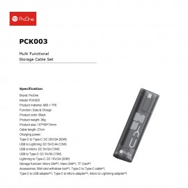 کابل تبدیل USB-C به USB-C / لایتنینگ / USB / micro USB پرووان (PROONE) مدل PCK003