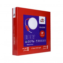 پنل 30+30 وات گرد توکار قابل تنظیم اچ ام دی HMD سه حالته سفید آفتابی