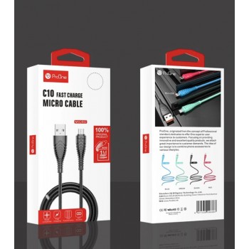 کابل تبدیل TYPE-C به TYPE-C پرووان Proone قرمز مدل PCC170 طول 1 متر 