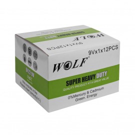 باتری کتابی 9 ولت مدل Super Heavy Duty ولف (WOLF) مدل 6F22