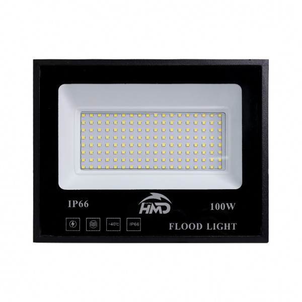 پروژکتور 100 وات SMD اکونومی بدنه مشکی مهتابی اچ ام دی HMD