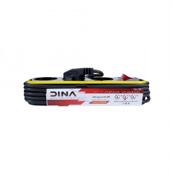 چندراهی برق 3 خانه بدون ارت دینا سفید مدل D3000 طول 3.8 متر 