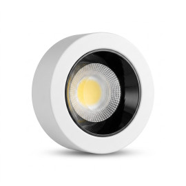 چراغ COB نور از كف 25W روكار رینگ مشكی بدنه سفید HMD