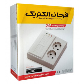 محافظ برق 2 خانه ارت دار یخچال و فریزر طول 3 متر فرحان الکتریک با مغزی سرامیکی 